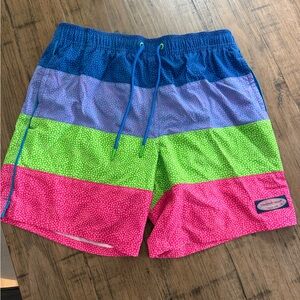 Vineyard Vines Pink and Green Polka Dot Fabric